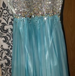 Aqua Chiffon gown